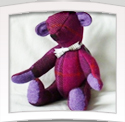 Purple tartan Harris Tweed Ted