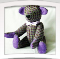 Puple houndstooth Harris Tweed Ted