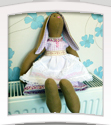 Pink Gingam Rabbit